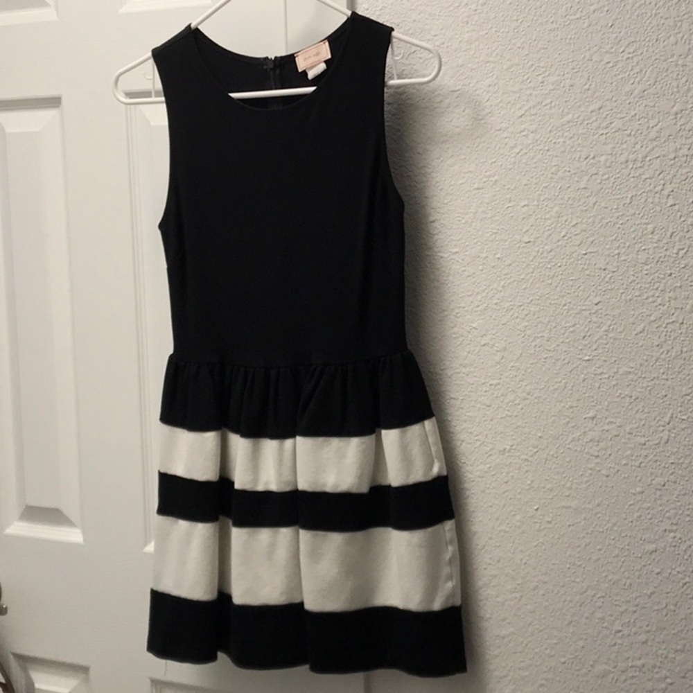 Black and white cocktail dress